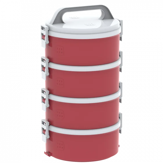 MARMITA TEKCOR 1,5L 2S 1D 1T VERMELHA - Soprano