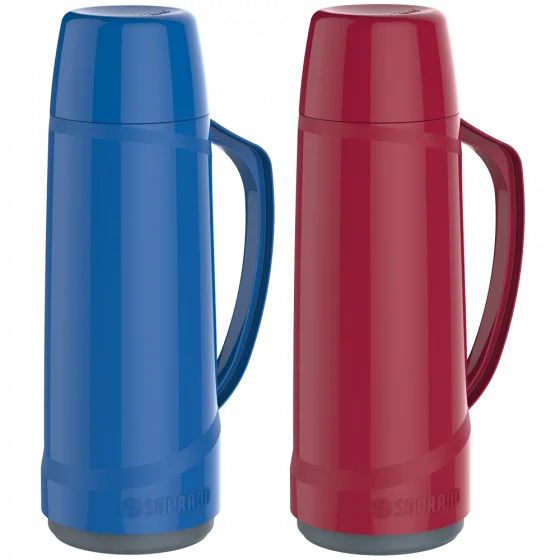 GARRAFA TERMICA CRISTAL 1L MISTO 10PCS 5AZ/5VM - Soprano