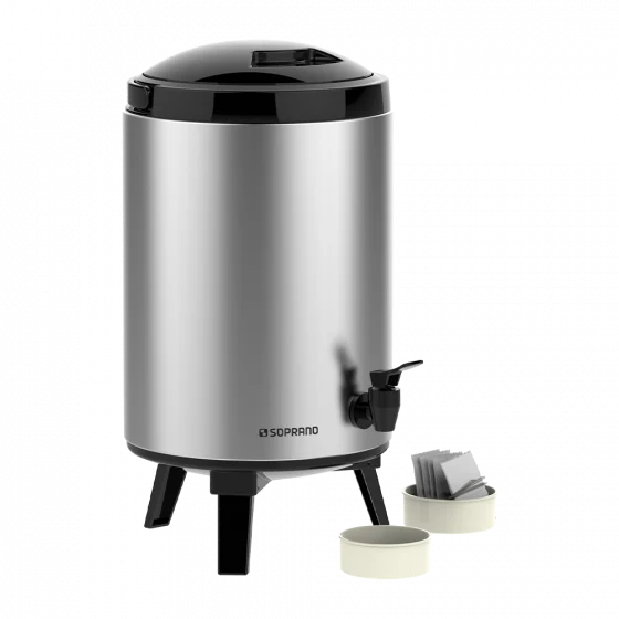 BOTIJAO PALACE 9,5L INOX/PRETO - Soprano