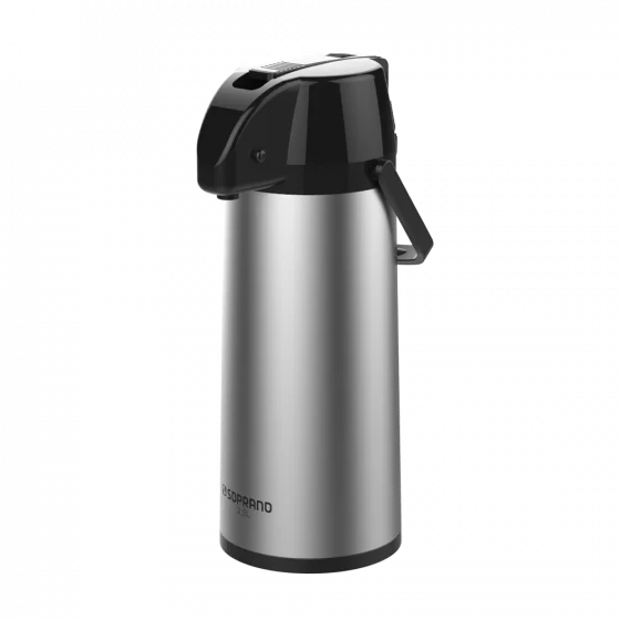 GARRAFA TERMICA EXCLUSIVA 2,5L INOX/PRETO - Soprano