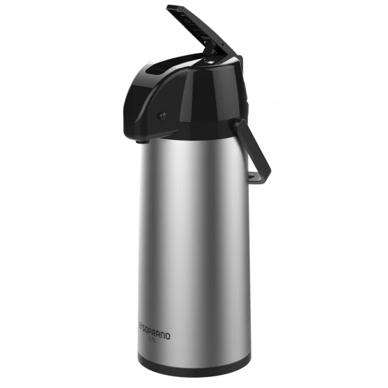 GARRAFA TERMICA EXCLUSIVA 2,5L INOX/PRETO - Soprano