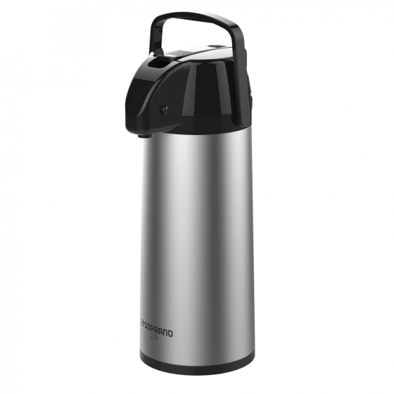 GARRAFA TERMICA EXCLUSIVA 2,5L INOX/PRETO - Soprano