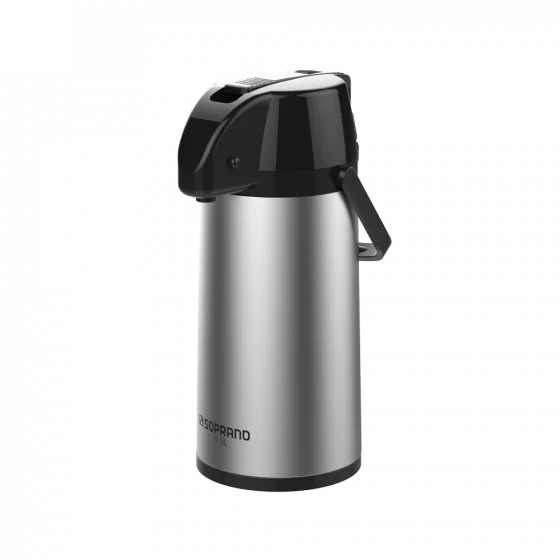 GARRAFA TERMICA EXCLUSIVA 1,9L INOX/PRETO - Soprano