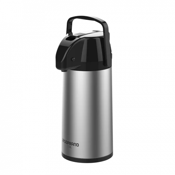 GARRAFA TERMICA EXCLUSIVA 1,9L INOX/PRETO - Soprano