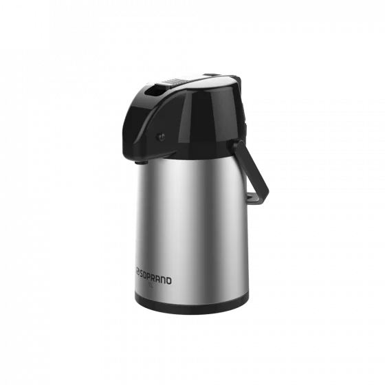 GARRAFA TERMICA EXCLUSIVA 1L INOX/PRETO - Soprano