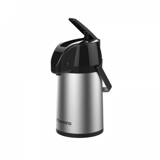 GARRAFA TERMICA EXCLUSIVA 1L INOX/PRETO - Soprano