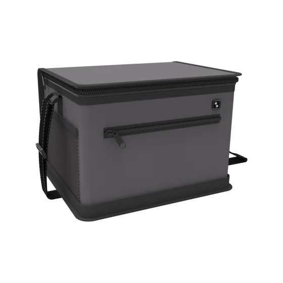 BOLSA TERMICA TROPICAL 12L PRETA/CINZA - Soprano