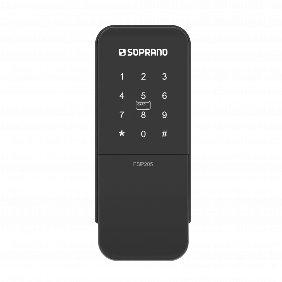 FECHADURA DIGITAL SOBREPOR EXT PRETA FSP205 - Soprano