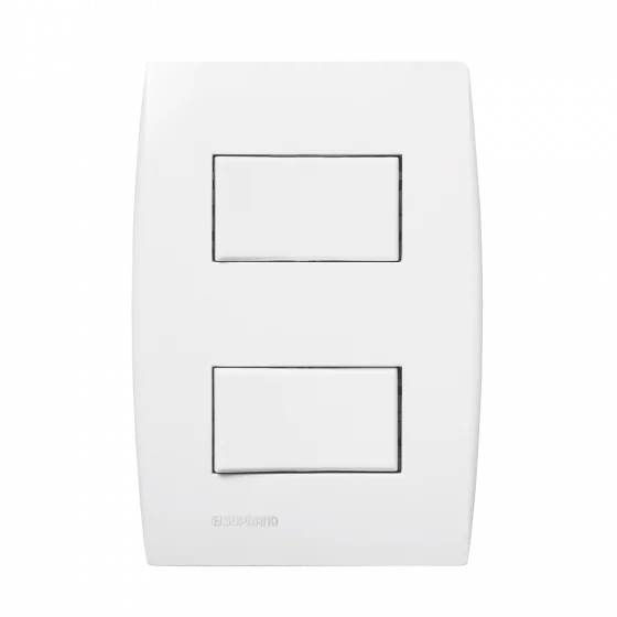 CJ 1 INT SIMP + 1 INT PAR 10AX 250V 4X2 BR ILUS - Soprano