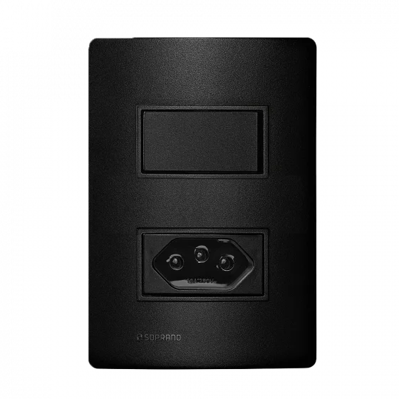 CJ 1 INT SIMP 10AX + 1 TOM 2P+T 10A 250V 4X2 CA RVT - Soprano