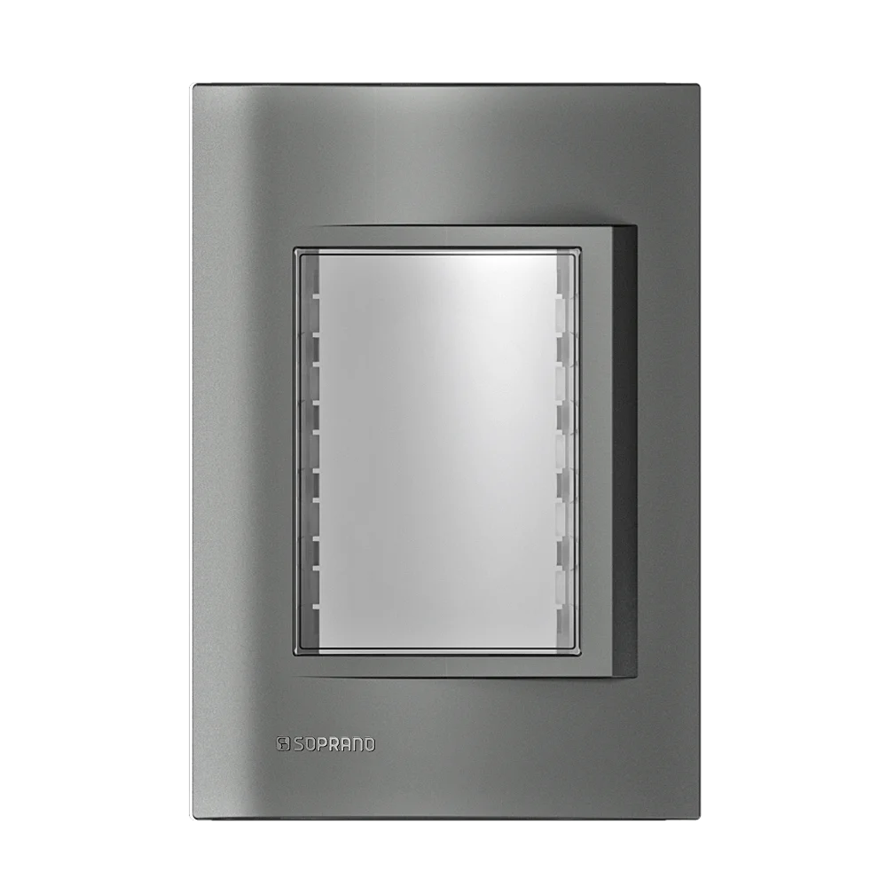 PLACA 3M 4X2 PROTEÇAO IP54 + SUPORTE CT RVT - Soprano