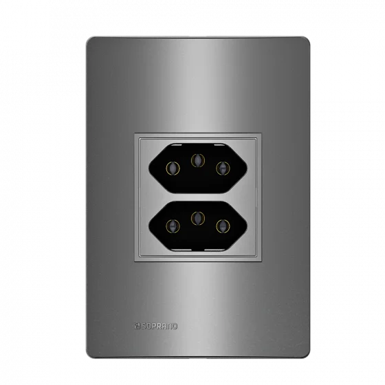CJ 1 TOM 2P+T DUPLEX 20A 250V 4X2 CT RVT - Soprano