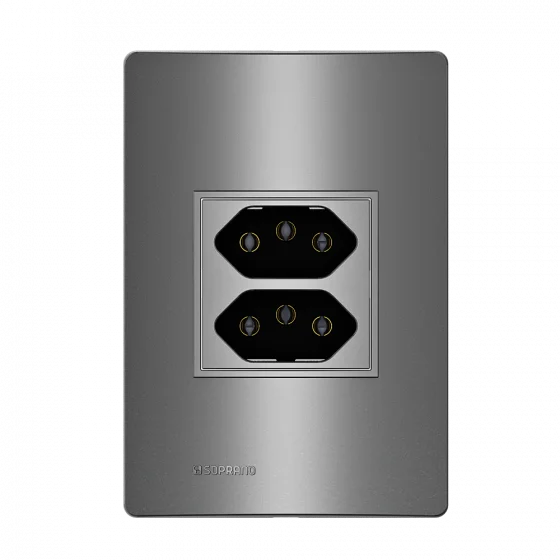 CJ 1 TOM 2P+T DUPLEX 10A 250V 4X2 CT RVT - Soprano