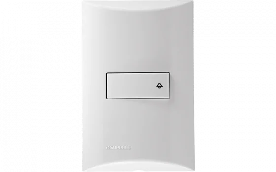 551201 CJ 1 PULS SIMB CAMPAINHA 10AX 250V 4X2 BR BRV - Soprano