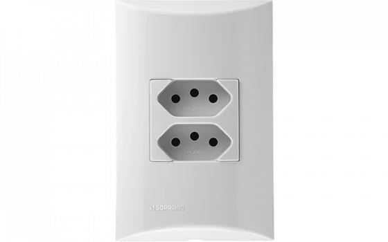 552411 CJ 1 TOM 2P+T DUPLEX 20A 250V 4X2 BR BRV - Soprano