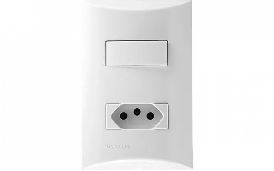 559621 CJ 1 INT PAR 10AX + 1 TOM 2P+T 10A 250V   4X2 BR BRV - Soprano