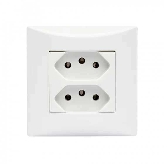 542411 CJ 1 TOM 2P+T DUPLEX 20A 250V BR SS - Soprano
