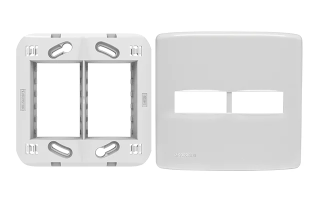 CJ PLACA 1M + 1M 4X4 + SUPORTE BR DUP - Soprano