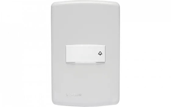 856011 CJ 1 PULS SIMB CAMPAINHA 10AX 250V 4X2 BR DUP - Soprano