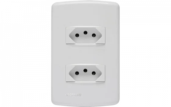 852031 CJ 2 TOM 2P+ T 10A     250V 4X2 BR DUP - Soprano