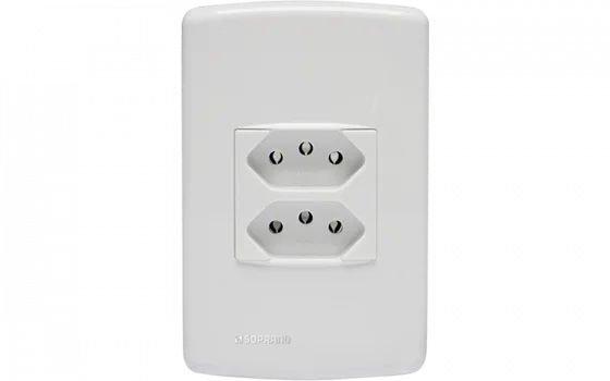 852022 CJ 1 TOM 2P+T DUPLEX 20A 250V 4X2 BR DUP - Soprano